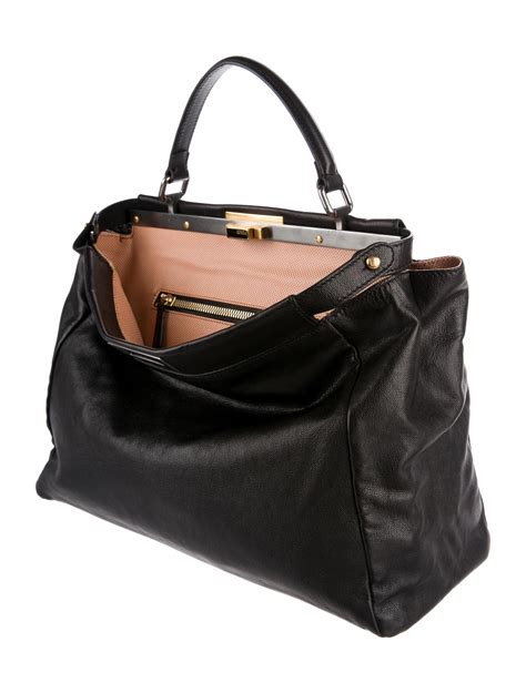 fendi peekaboo large leather bag|fendi peekaboo bag sale.